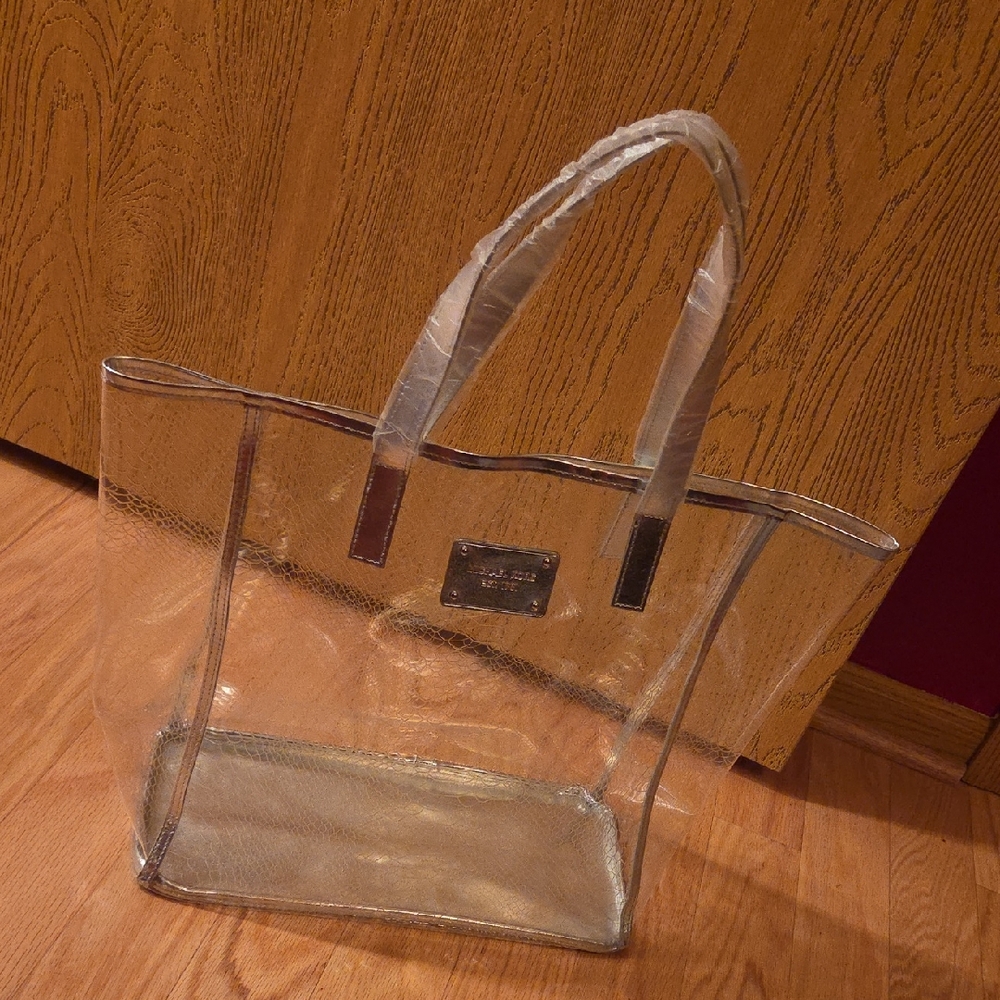 Michael Kors Transparent Tote with Silver Details